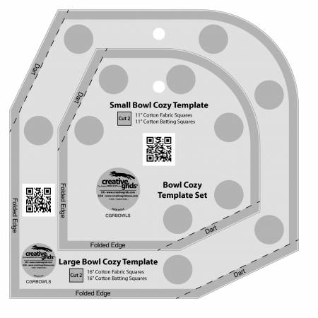 Creative Grids Bowl Cozy Template Set  CGRBOWLS CGRBOWLS