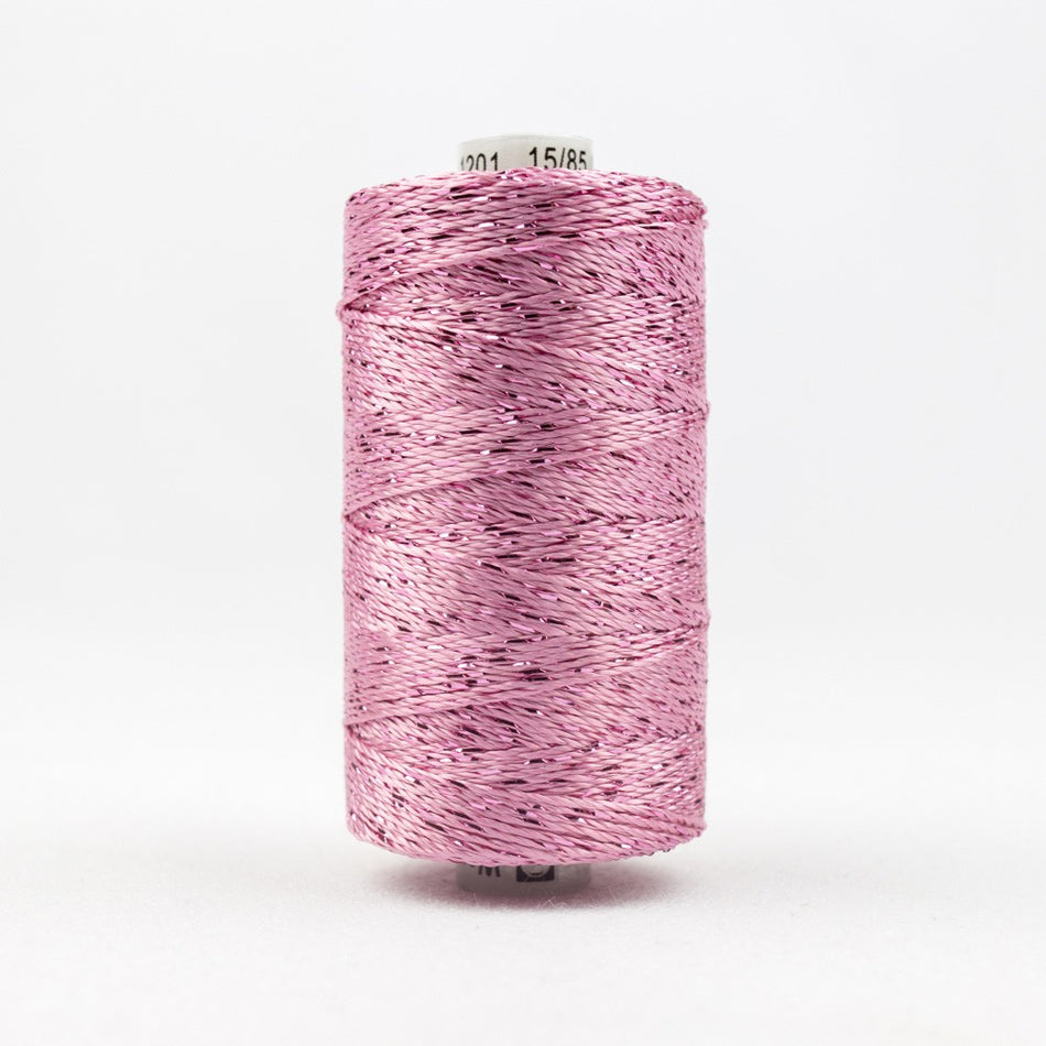 Wonderfil Dazzle 8wt Rayon/Metallic Thread 1201 Baby Pink  200yd/183m