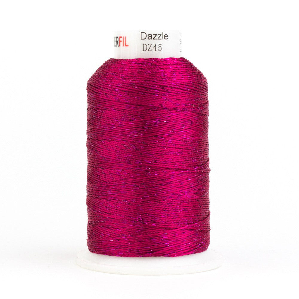 Wonderfil Dazzle 8wt Rayon/Metallic Thread 0045 Boysenberry  450yd/411m