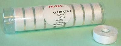 Filtec Clear-Quilt Class L Pre-Wound Bobbins  #13014 White