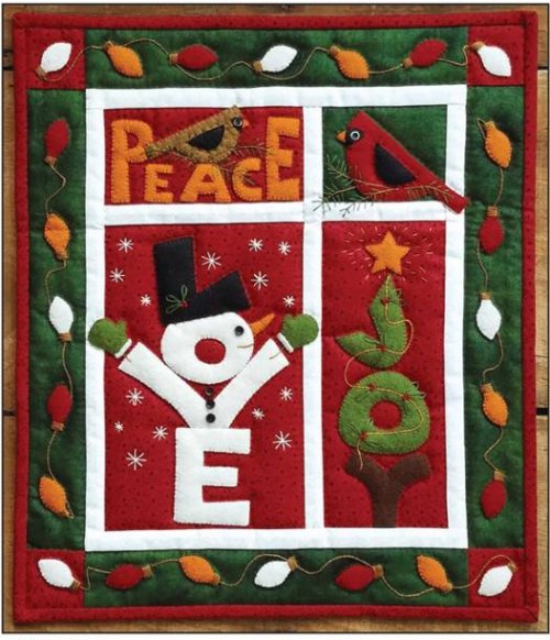 Love Joy Peace Wall Quilt Kit from Rachels of Greenfield
