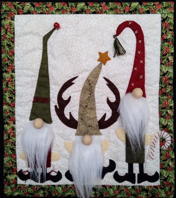 Gnomes Wall Quilt Kit from Rachels Of Greenfield 13in x 15in