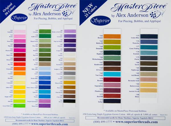 Master Thread Finish Superior Masterpiece Real Thread Chart – Red Rock Threads