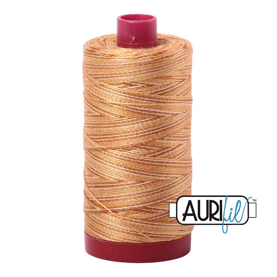 4150 Creme Brule  - Aurifil 12wt Variegated Thread 383yd