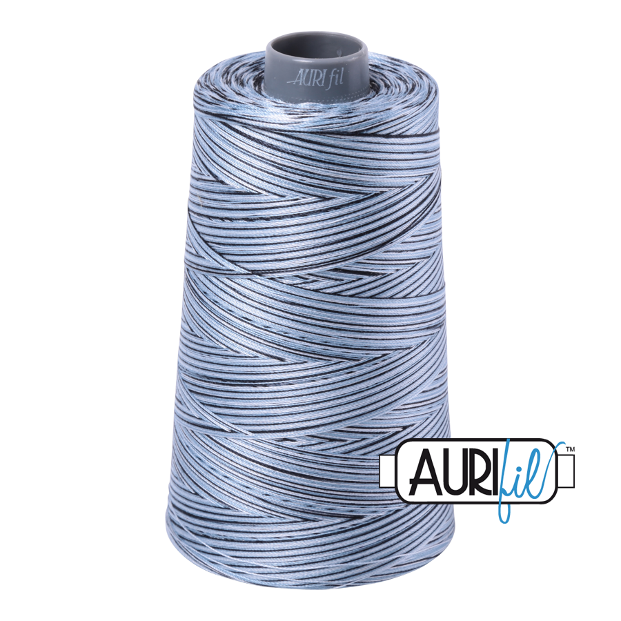 4669 Stonewash Blues  - Aurifil 28wt Variegated Thread 3609yd