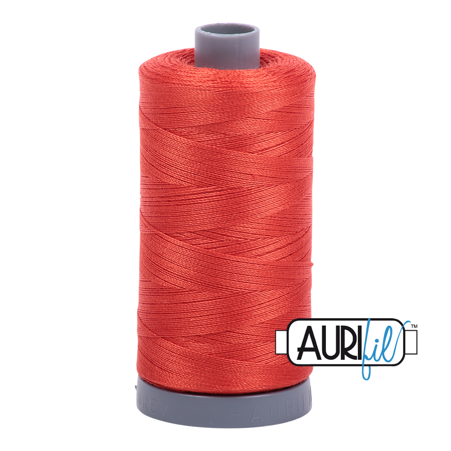 2245 Red Orange  - Aurifil 28wt Thread 820yd Spool