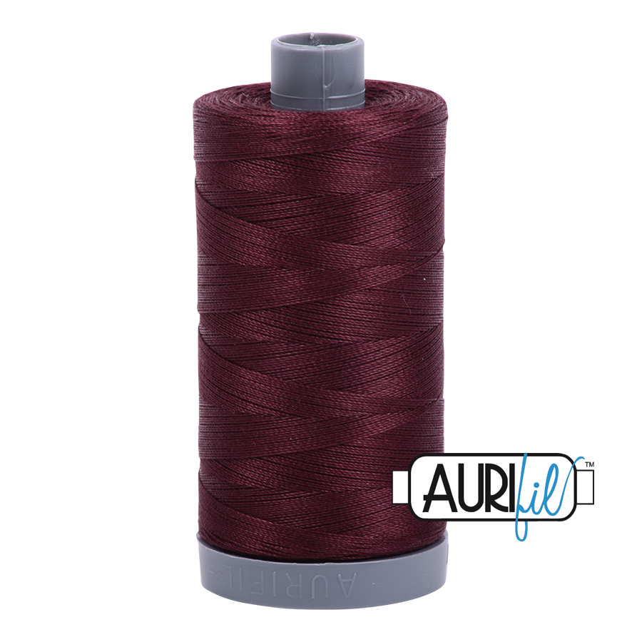 2468 Dark Wine  - Aurifil 28wt Thread 820yd Spool