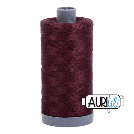 2468 Dark Wine  - Aurifil 28wt Thread 820yd Spool