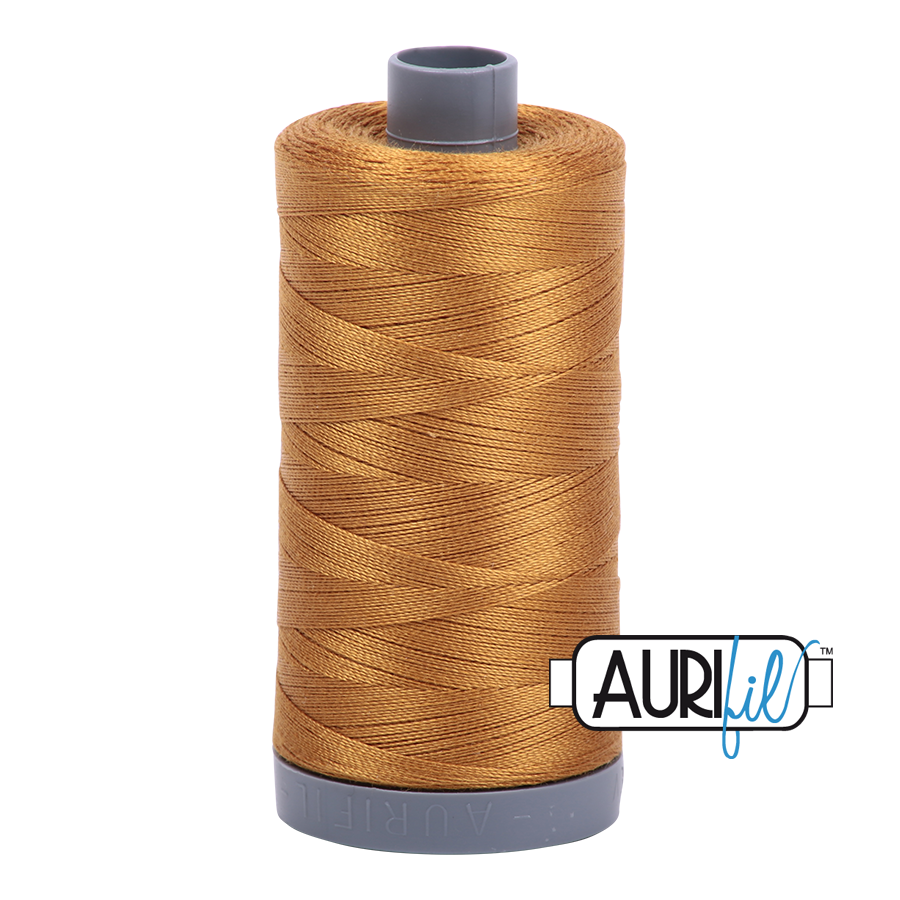 2975 Brass  - Aurifil 28wt Thread 820yd Spool