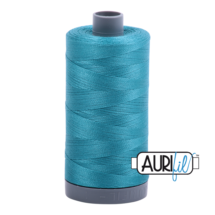 4182 Medium Turquoise  - Aurifil 28wt Thread 820yd Spool