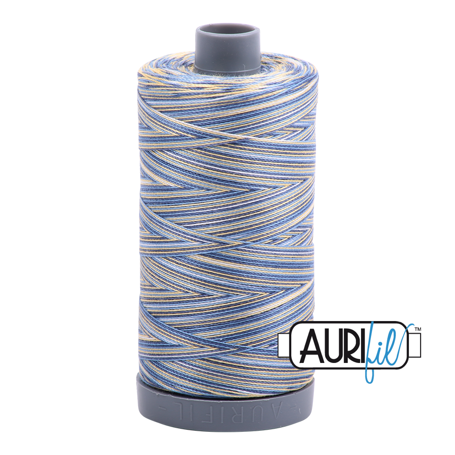 4649 Lemon Blueberry  - Aurifil 28wt Variegated Thread 820yd