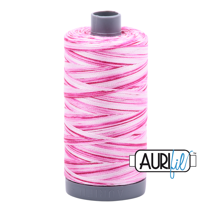 4660 Pink Taffy  - Aurifil 28wt Variegated Thread 820yd