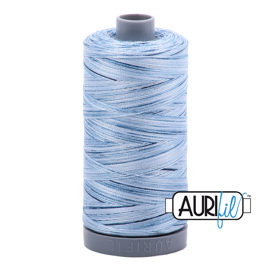 4669 Stonewash Blues  - Aurifil 28wt Variegated Thread 820yd