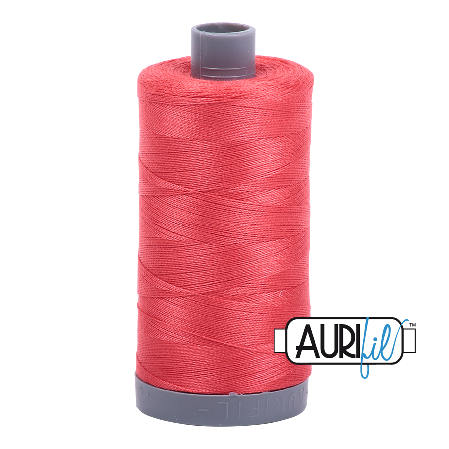 5002 Medium Red  - Aurifil 28wt Thread 820yd Spool