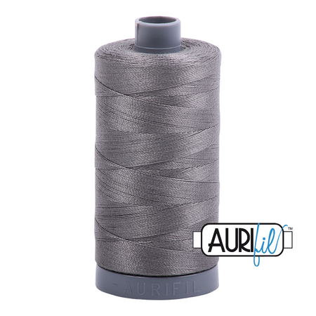 5004 Grey Smoke  - Aurifil 28wt Thread 820yd Spool