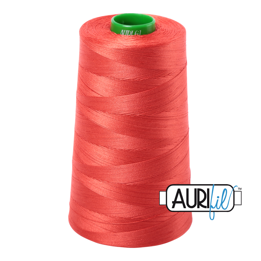 2277 Light Red Orange  - Aurifil 40wt Thread 5140yd