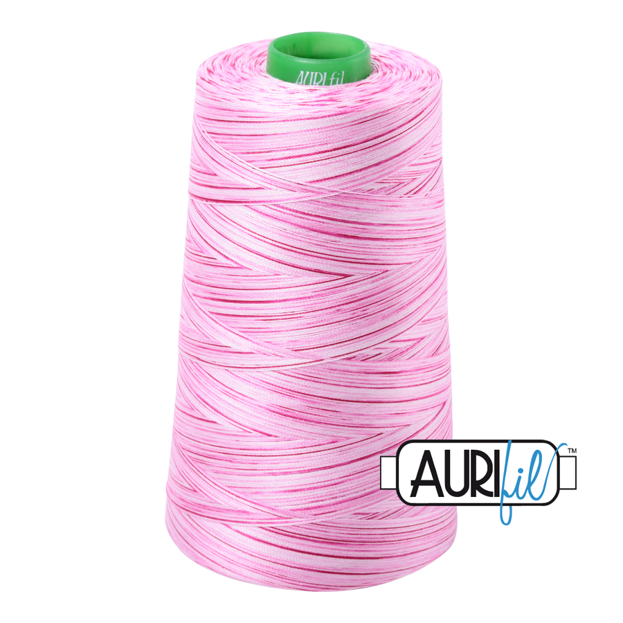 4660 Pink Taffy  - Aurifil 40wt Variegated Thread 5140yd