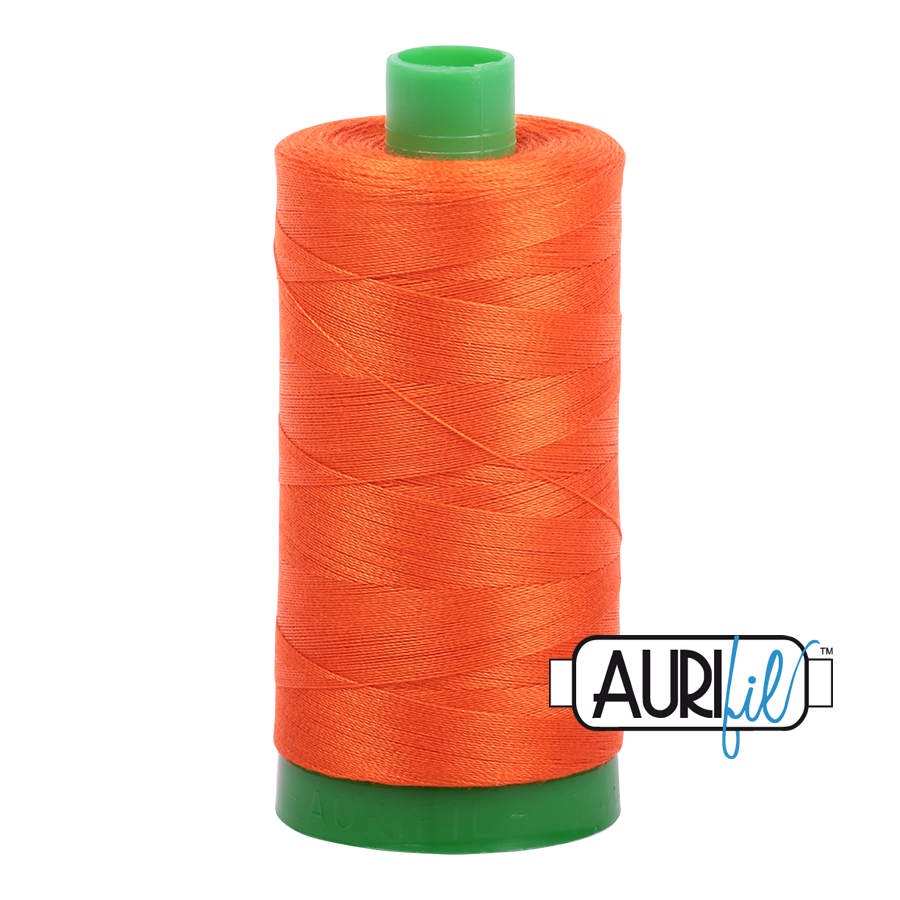 1104 Neon Orange  - Aurifil 40wt Thread 1094yd