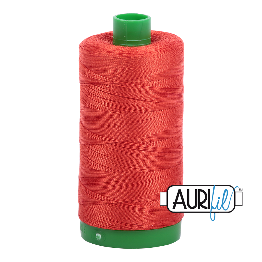 2245 Red Orange  - Aurifil 40wt Thread 1094yd
