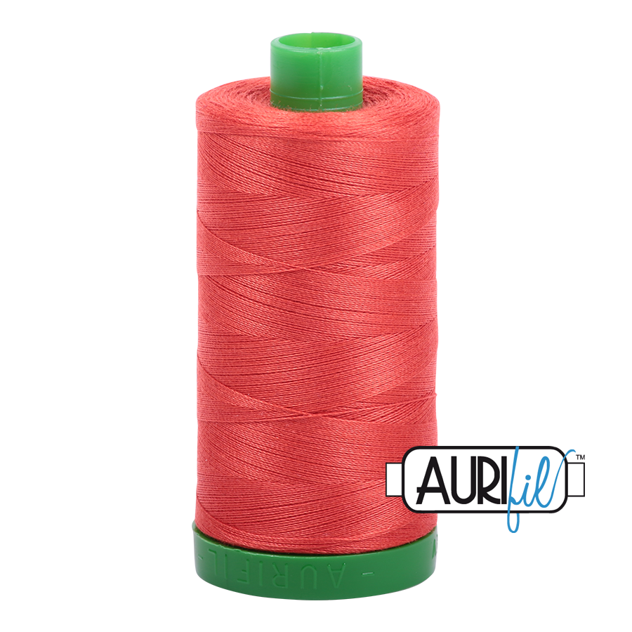 2277 Light Red Orange  - Aurifil 40wt Thread 1094yd