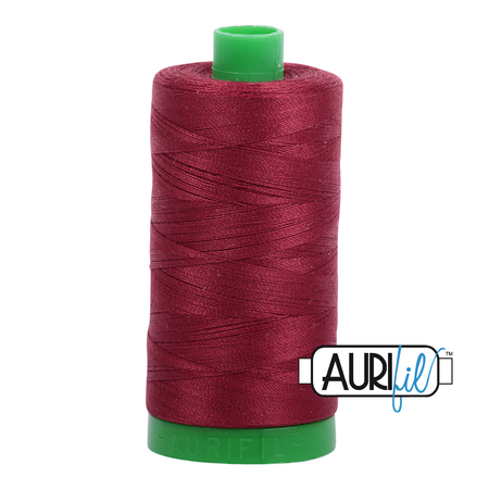 2460 Dark Carmine Red  - Aurifil 40wt Thread 1094yd