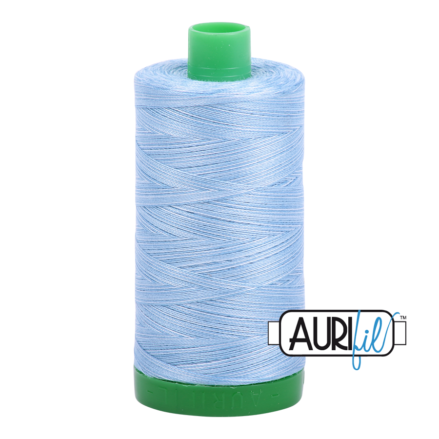 3770 Stonewashed Denim  - Aurifil 40wt Variegated Thread 1094yd