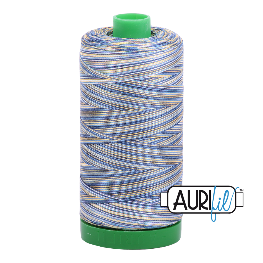 4649 Lemon Blueberry  - Aurifil 40wt Variegated Thread 1094yd