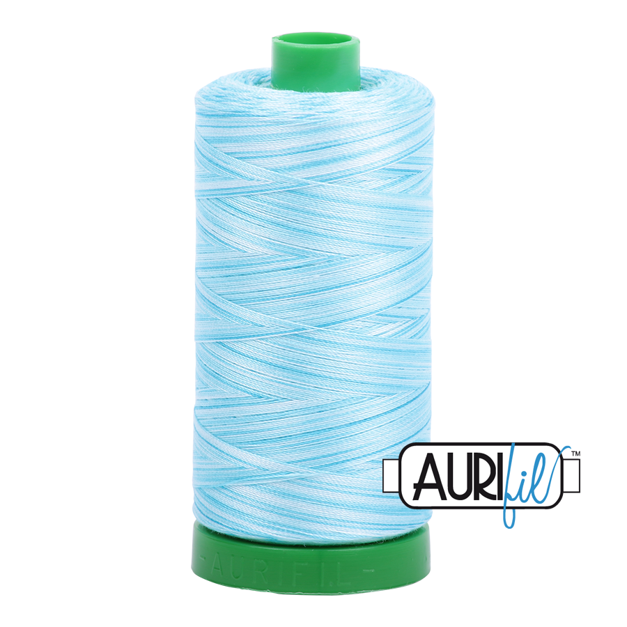 4663 Baby Blue Eyes  - Aurifil 40wt Variegated Thread 1094yd
