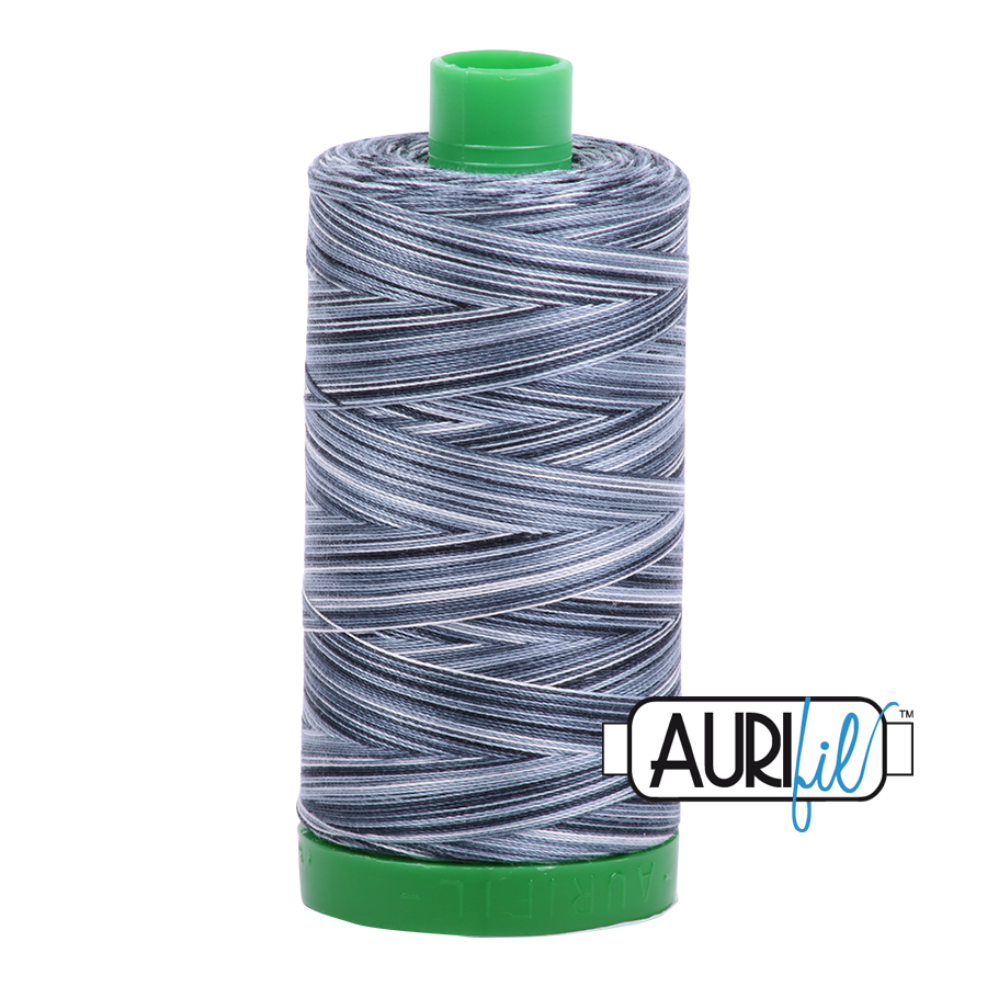 4665 Graphite  - Aurifil 40wt Variegated Thread 1094yd
