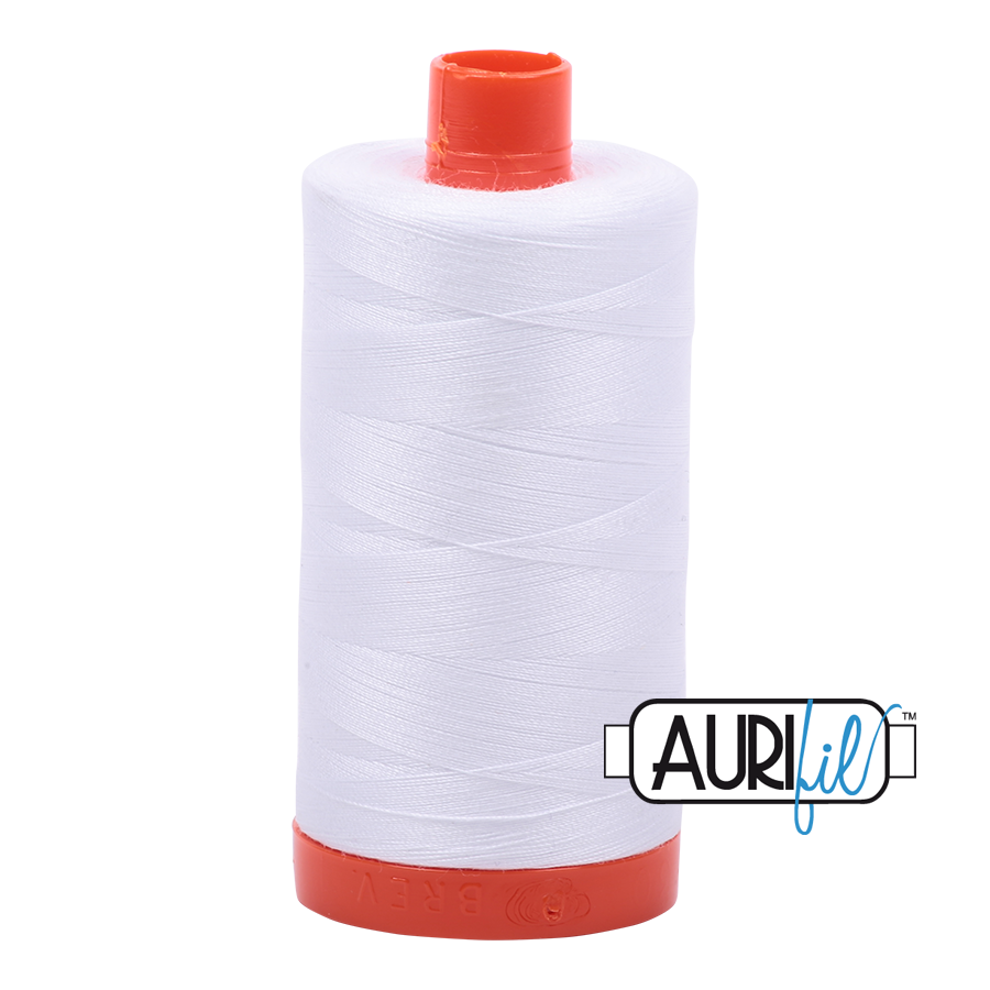 02024 White  - Aurifil 50wt Thread 1422yd