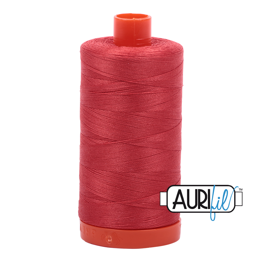 2255 Dark Red Orange  - Aurifil 50wt Thread 1422yd