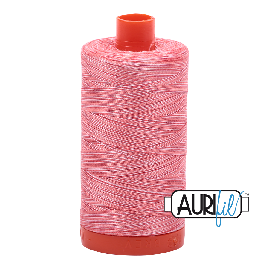 4250 Flamingo  - Aurifil 50wt Variegated Thread 1422yd