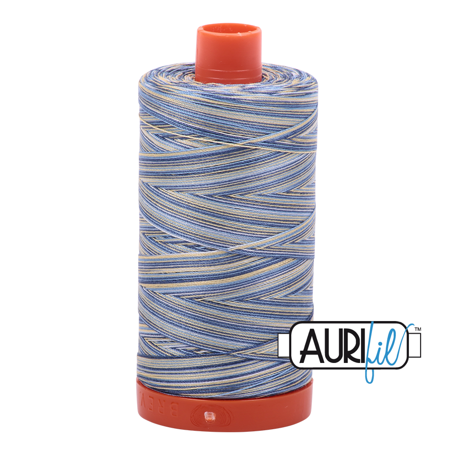 4649 Lemon Blueberry  - Aurifil 50wt Variegated Thread 1422yd