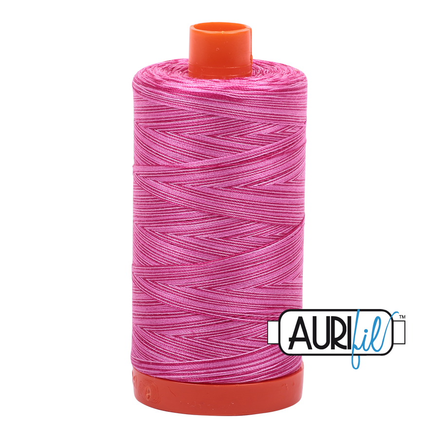 4660 Pink Taffy  - Aurifil 50wt Variegated Thread 1422yd