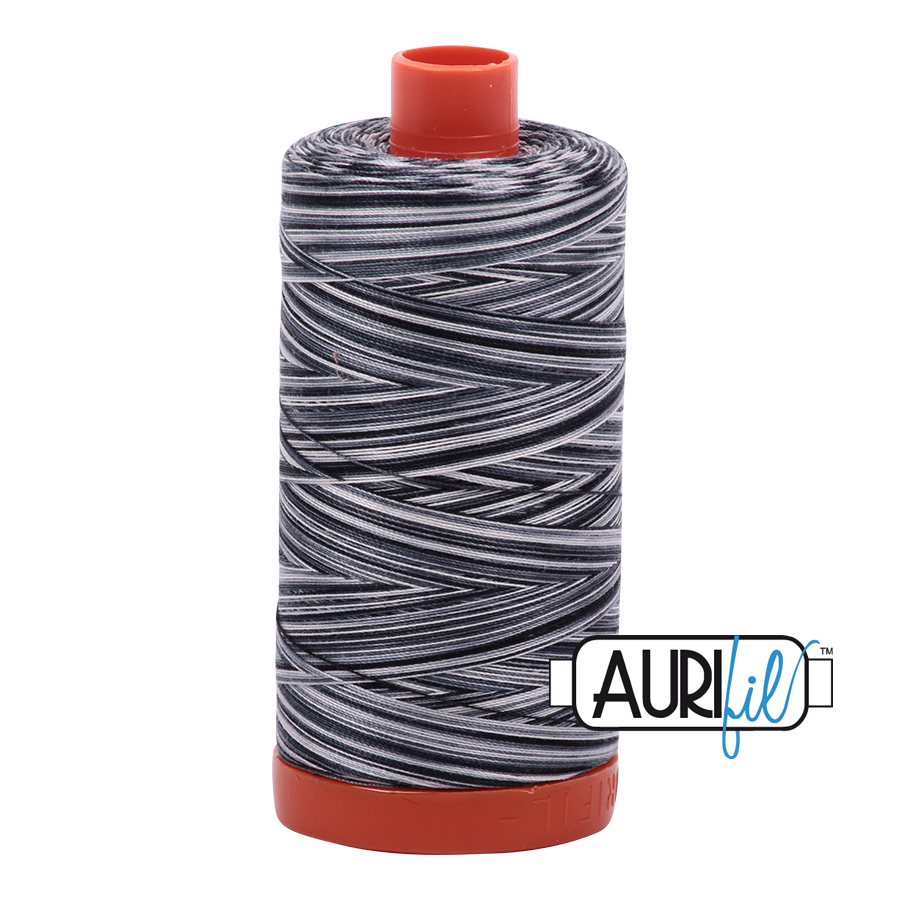 4665 Graphite  - Aurifil 50wt Variegated Thread 1422yd