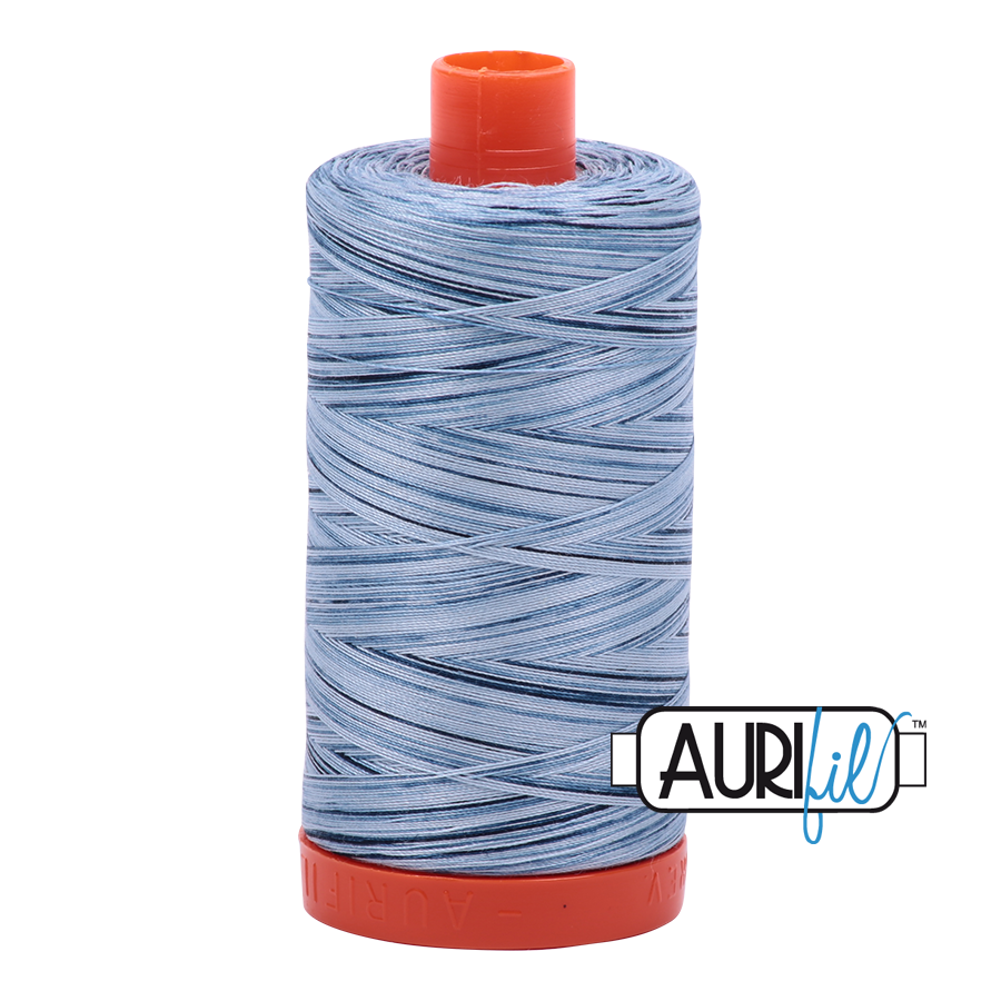 4669 Stonewash Blues  - Aurifil 50wt Variegated Thread 1422yd