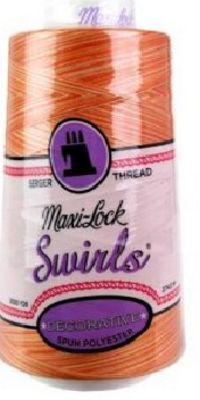 Maxi-Lock Swirls Polyester Serger Thread M51 Orange Creamsicle  3000yd