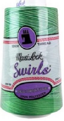 Maxi-Lock Swirls Polyester Serger Thread M54 Mint Julep  3000yd
