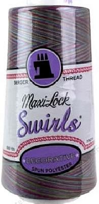 Maxi-Lock Swirls Polyester Serger Thread M56 Tie Dye Punch  3000yd