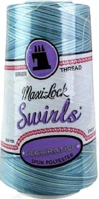Maxi-Lock Swirls Variegated Serger Thread - 3000yd - Blue Water Ice # ...