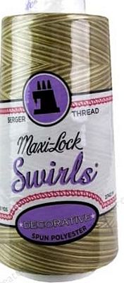 Maxi-Lock Swirls Polyester Serger Thread M64 Butter Toffee  3000yd