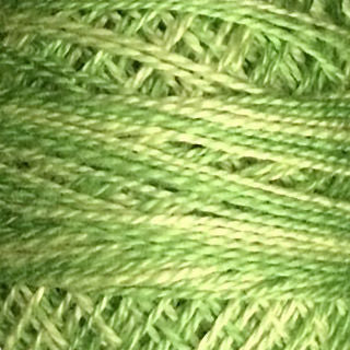 Valdani Size 8 Variegated Perle Cotton PC8-O19 Spring Greens  100m