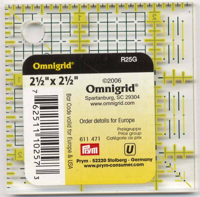 2.5in Square Ruler OG25G