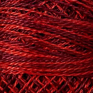 Valdani Size 8 Variegated Perle Cotton PC8-M43 Vibrant Reds   100m