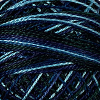 Valdani Size 8 Variegated Perle Cotton PC8-M58 Midnight Sea   100m