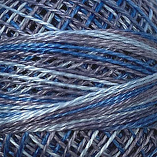 Valdani Size 12 Variegated Perle Cotton PC12-M68 Blue Clouds   100m