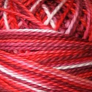 Valdani Size 12 Variegated Perle Cotton PC12-M805 Frosted Cherry   100m
