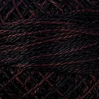 Valdani Size 8 Variegated Perle Cotton PC8-O524 Maroon Moss   100m