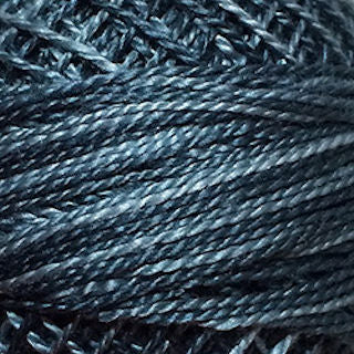 Valdani Size 12 Variegated Perle Cotton PC12-O578 Primitive Blue   100m