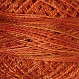 Valdani Size 12 Variegated Perle Cotton PC12-P6 Rusted Orange   100m